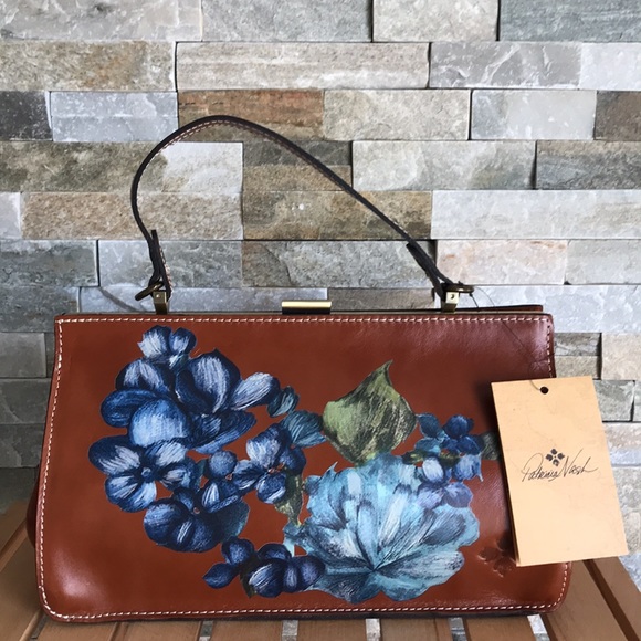 🎁 Patricia Nash Ardella Leather Metal Frame Satchel - Picture 4 of 7